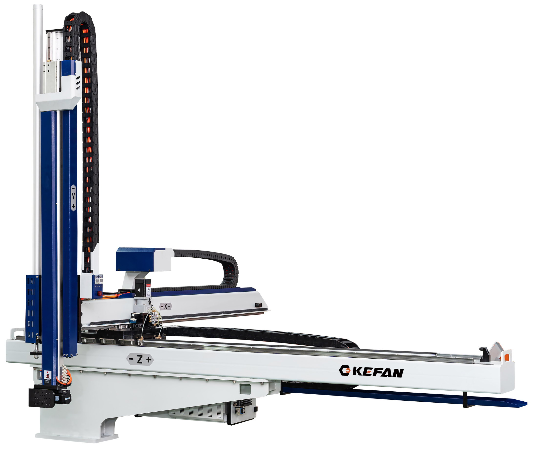 Kefan blue top entry robot for injection molding