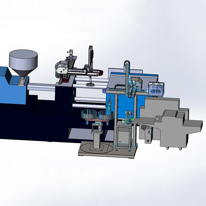 KEFAN automatic disposable cutlery packaging system with injection molding robot handling